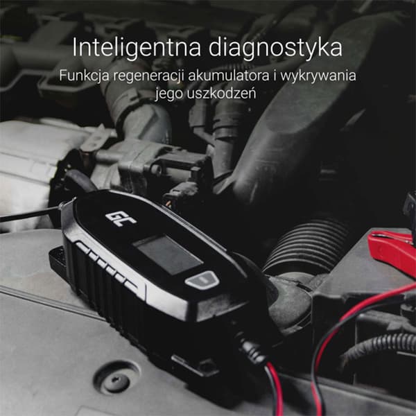 Green Cell - Oplader, ensretter til 6V / 12V (4A) batterier med intelligent diagnosefunktion