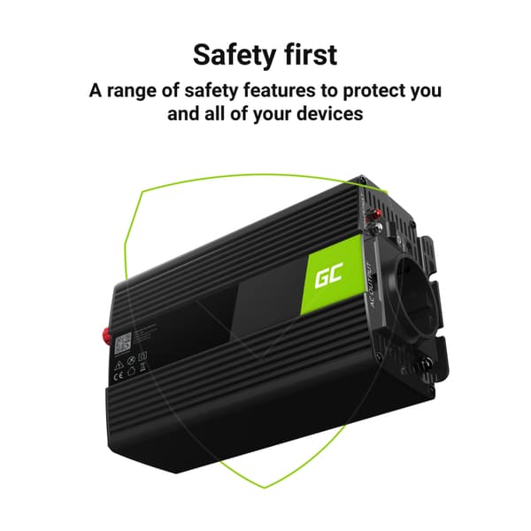 Green Cell - Jännitteenmuunnin Invertteri 12V - 230V 1000W/2000W Puhdas siniaalto