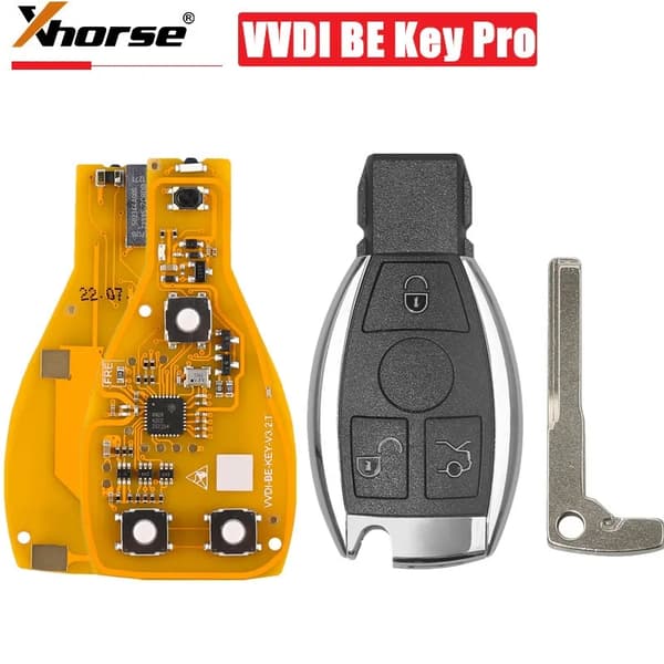 VVDI BE Key Pro, forbedret version, til Benz Smart Key Shell, Grøn, 2