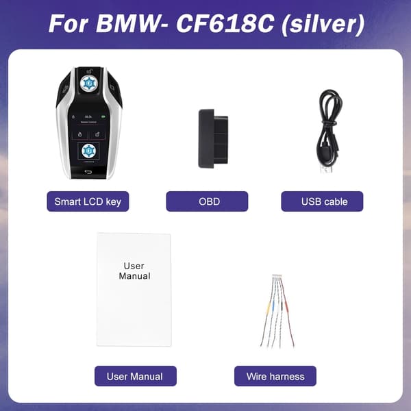 Universal LCD Smart Key, Tilpasset Baggrundsbillede, Behagelig Indgangs Auto lås, Sort