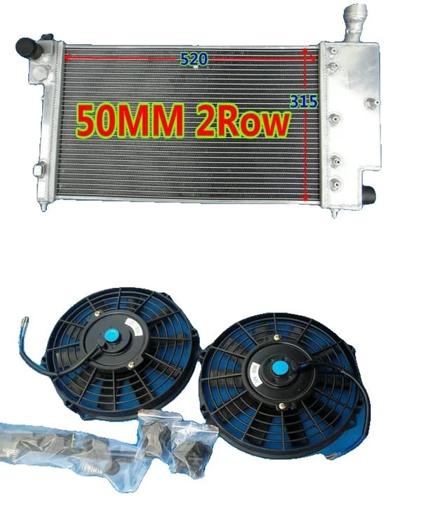 Alumiininen kilparadiaattori, korkean suorituskyvyn jäähdytys, yhteensopiva PEUGEOT 106:n ja Citroen Saxon kanssa., Lämpöpatteri Radiator And Fans