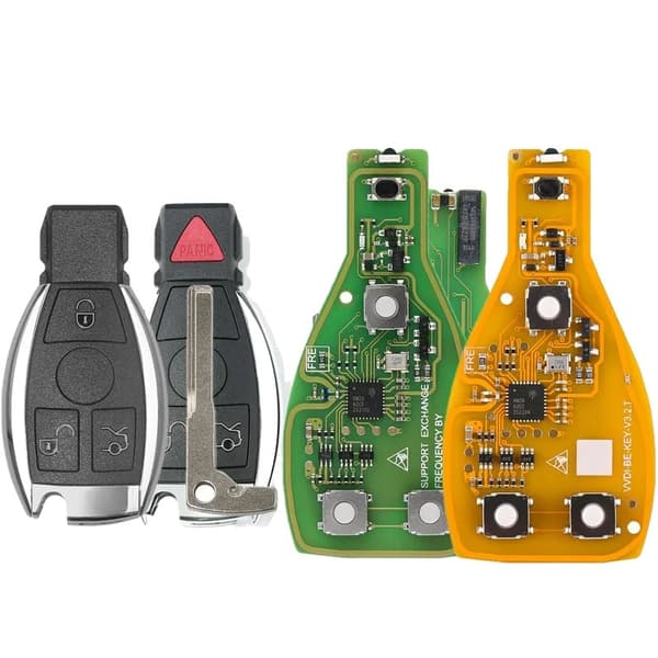 VVDI BE Key Pro, forbedret version, til Benz Smart Key Shell, 3 knap ingen token, 10 stykker