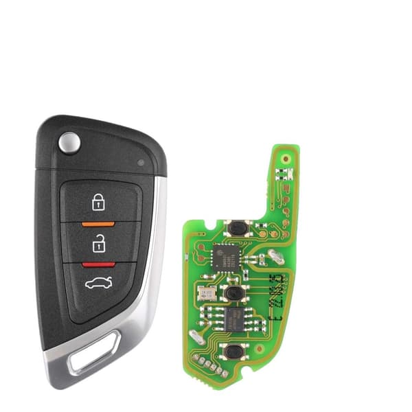 Xhorse XK Langallinen Kaukoavain, 5 KPL/ERÄ, Yhteensopiva Mini Key Toolin kanssa, Fédération de russie, XKB501EN Royaume-Uni