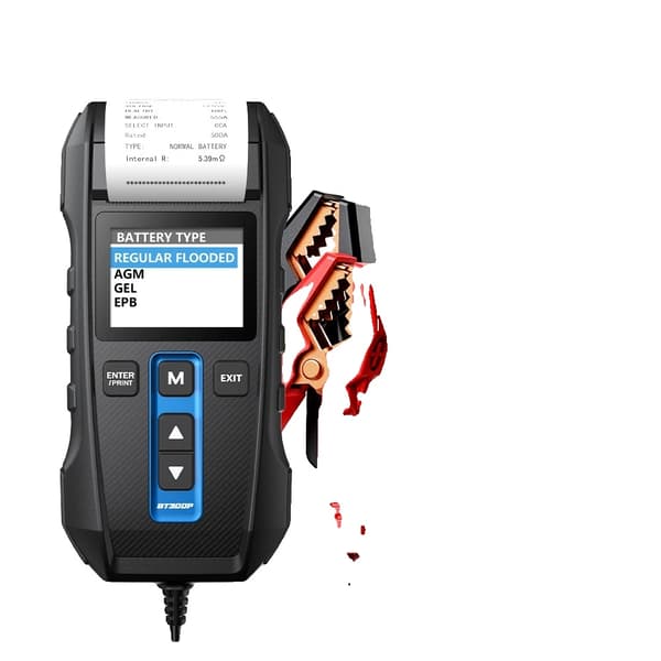 Batteritester, Udskriftsfunktion, Digital opladningstest, BT300P