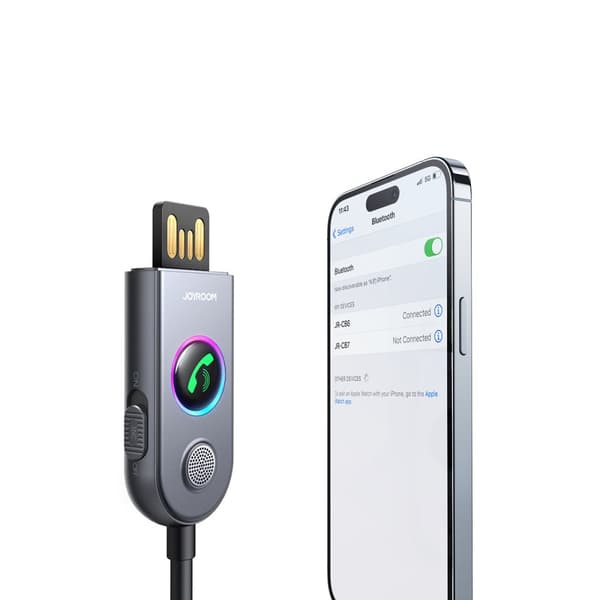 Bil Trådlös USB AUX Audio Transmitter Receiver JR-CB6 grå