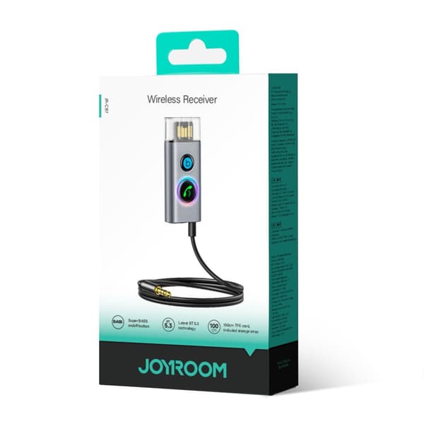 Auton langaton äänilähetinvastaanotin USB AUX TF Card JR-CB7 harmaa