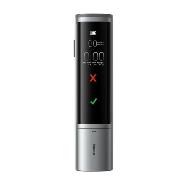 Elektronisk digital alkometer Pro Series trådløs 470mAh - grå