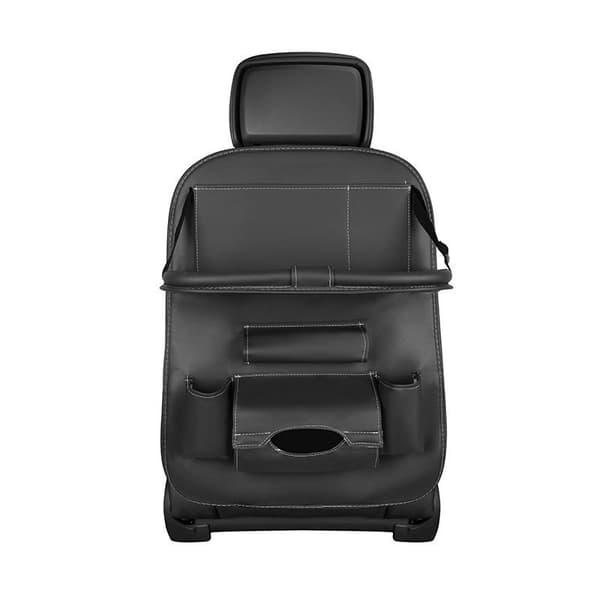 Autojärjestäjä nojatuoliin, istuin hyllyllä, miniautopöytä, musta