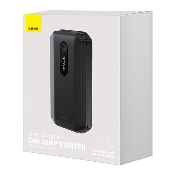 Powerbank 10000mAh + auton käynnistin Booster 12V 1000A musta