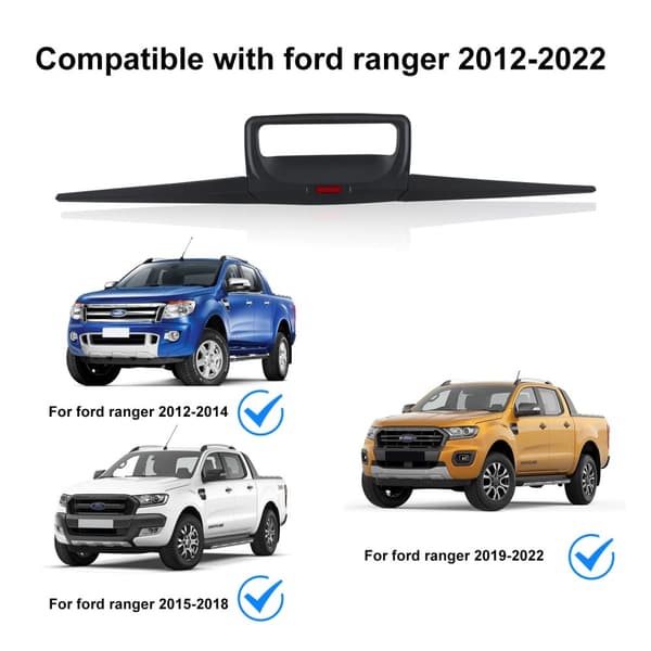 Ford Rangerin takaluukun kahvan suojus, Raptor-tyyli, mattamusta, takaluukun suojus