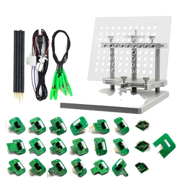 ECU-ohjelmointilaite, ruostumattomasta teräksestä valmistettu, 22 adapteria sisältyy., Led ruostumaton teräs Metal LED 22 Adapter