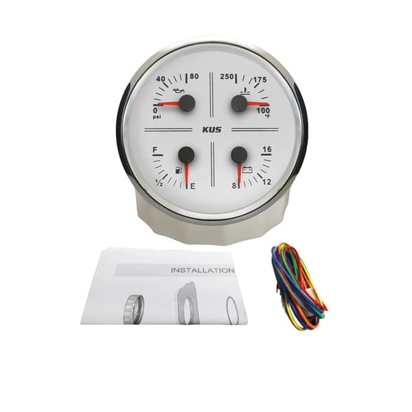 Tachometer, Multifunktionel, Baggrundsbelysning, 240-33ohm 4-1-BS