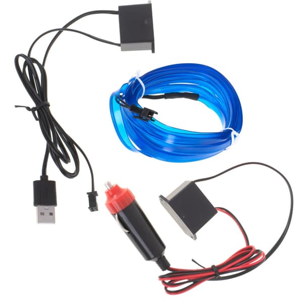 Ambient tape Ambient belysning LED optisk fiber 3m blå tejp