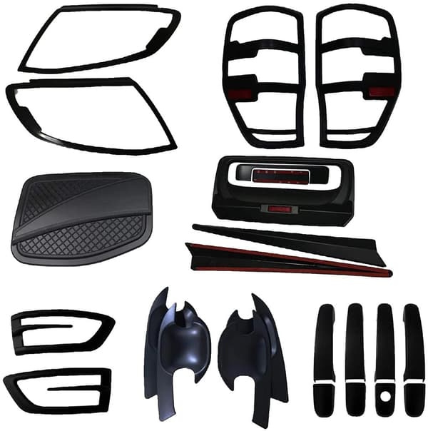 Ford Ranger T6/T7/T8 Dæksæt, Mat Sort, 24 stk. Nem Installation,"Cover sæt"
