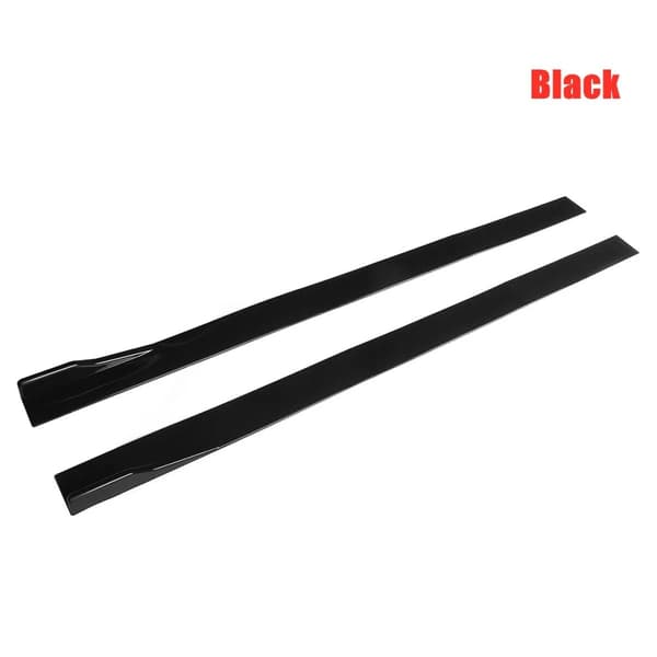 2m Universelle Side Skirt Forlængelser til Volkswagen VW, Polypropylen Konstruktion, Blank Sort,Sort