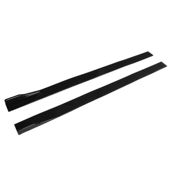 2m Universelle Side Skirt Forlængelser til Volkswagen VW, Polypropylen Konstruktion, Blank Sort,Sort