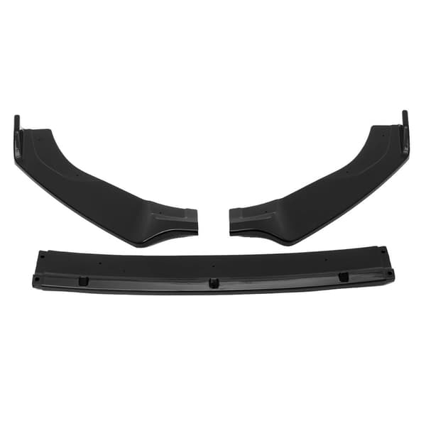 Volkswagen Golf MK7 MK7.5 GTI Front Bumper Lip Spoiler, Høj kvalitet PP, Blank sort,Glossy sort