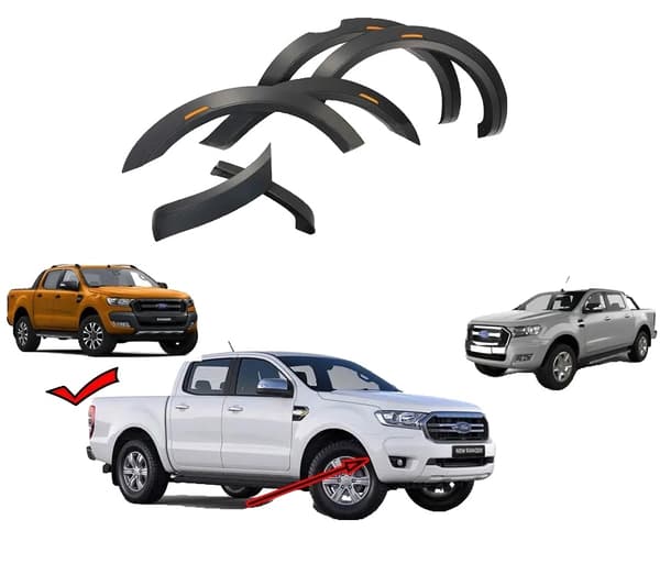 Ford Ranger Skærmforøgere, ABS Materiale, Nem Installation 2015-2022, Rav 2015-2022