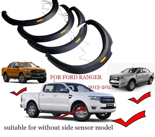 Ford Ranger Skærmforøgere, ABS Materiale, Nem Installation 2015-2022, Rav 2015-2022