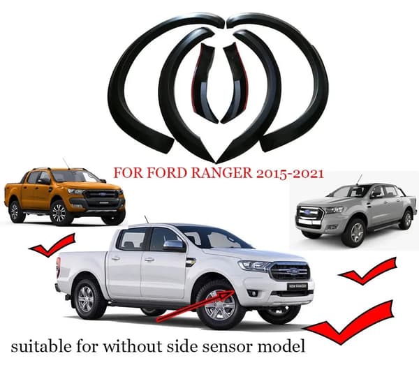 Ford Ranger Skærmforøgere, ABS Materiale, Nem Installation 2015-2022, Rav 2015-2022