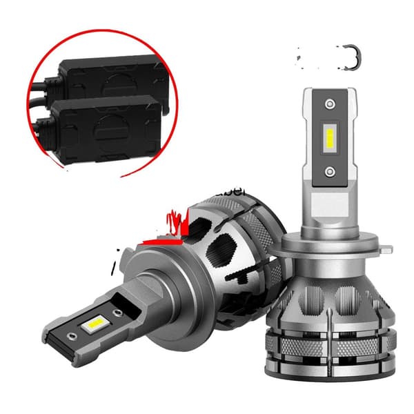 H7 LED Bilforlygtepærer, 15000LM Lysstyrke, 80W Strømforbrug,H7