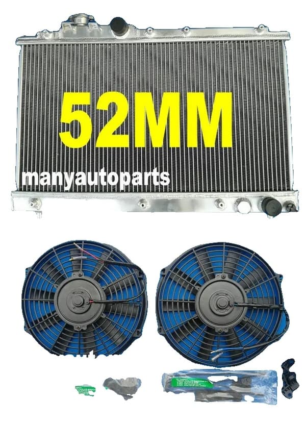Alumiininen jäähdytin Toyota Celica ST205 3S-GTE GT4 94-99, 50mm ydin, 2-rivinen.,Vain lämmitin