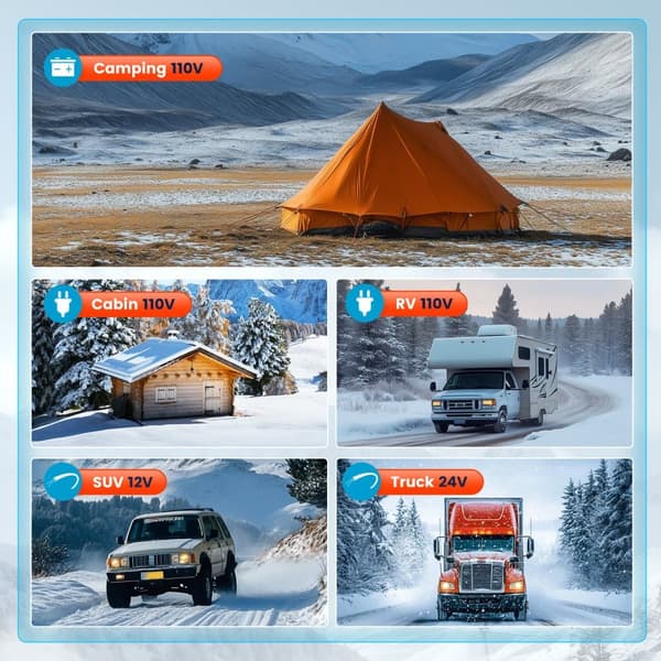 Air Diesel Heater Hjælpevarmer 12V 5KW Air Diesel Air Heater med LCD Display, Fjernbetjening og Bluetooth App, Uden EU Adapter