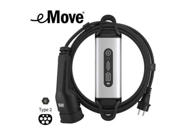 DEFA eMove 6A transportabel lader til 230V, 6m kabel