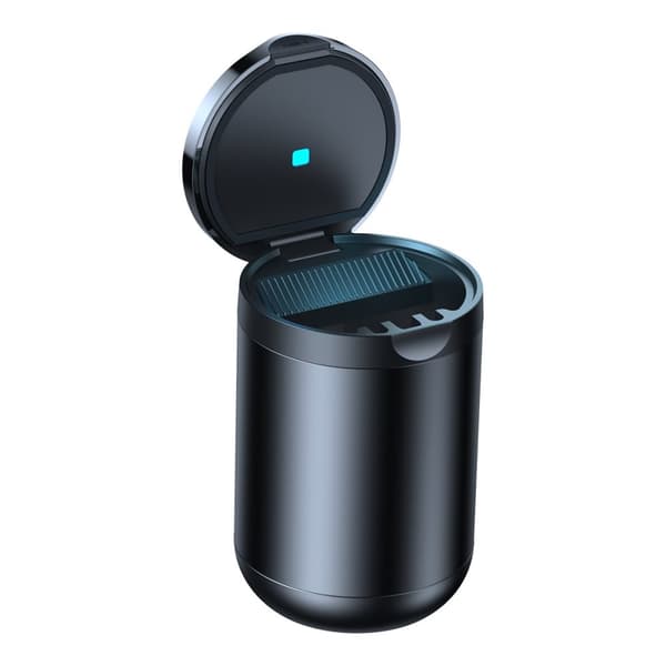 Premium 2 -sarjan musta auton tuhkakuppi LED-taustavalolla