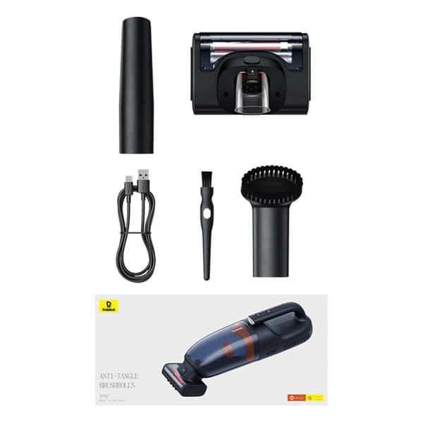Baseus AP02 6000Pa 130W håndholdt bilstøvsuger, sort