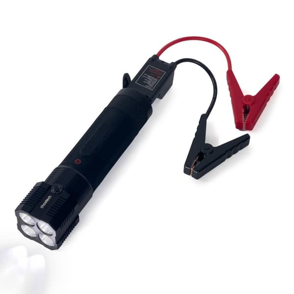 3in1 Auton käynnistys Jump Starter + 8000mAh virtapankki + LED-taskulamppu - musta