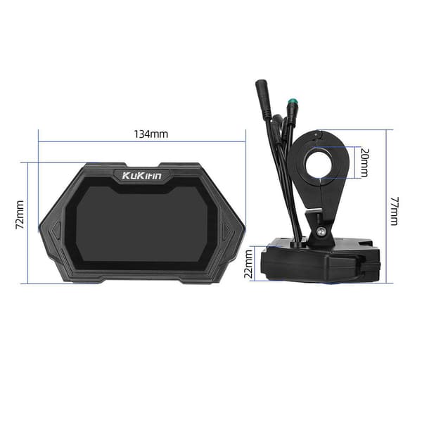 KUGOOkirin Max G2/G2 Pro -ohjauspaneeli, jossa on kompakti muotoilu