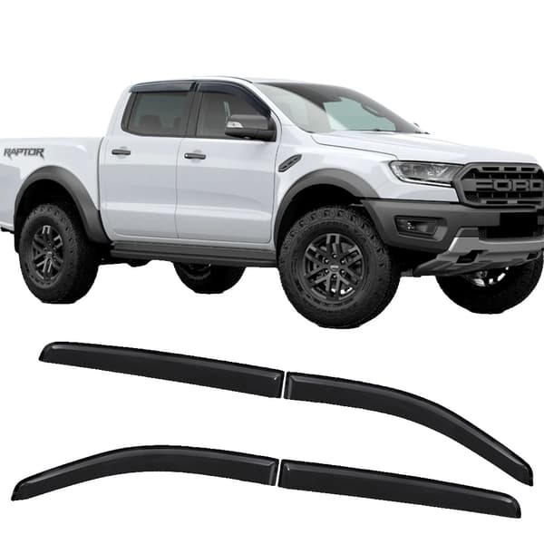 Vindafviser Visor til Ford Ranger Raptor, UV-resistent, nem installation,2015-2022