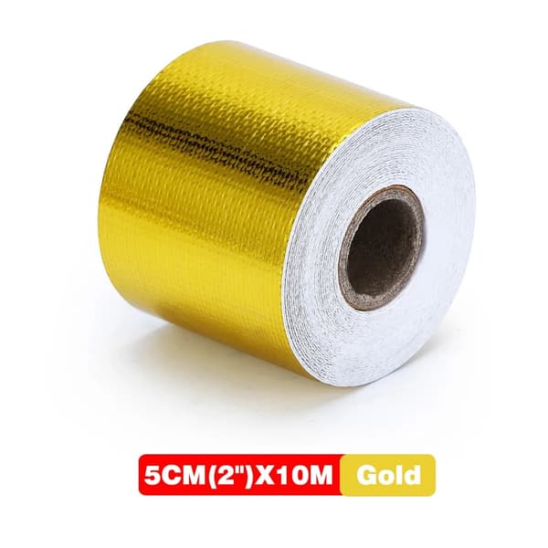 Guld Varmeskjold Tape, 2 Tommer Bred, 10 Meter Lang, Selvklæbende,10 meter guld