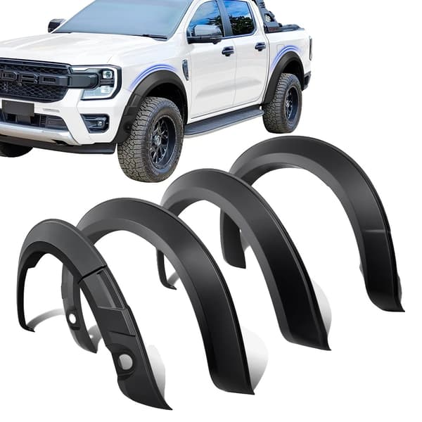 Fender Flares til Ford Ranger, Mat Sort, Nem Installation,Ingen sensorhul with sensor hole