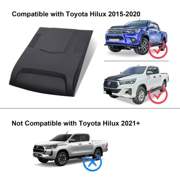 Bonnet Hood Scoop Cover, Mattamusta, ABS-materiaali,konepeitto