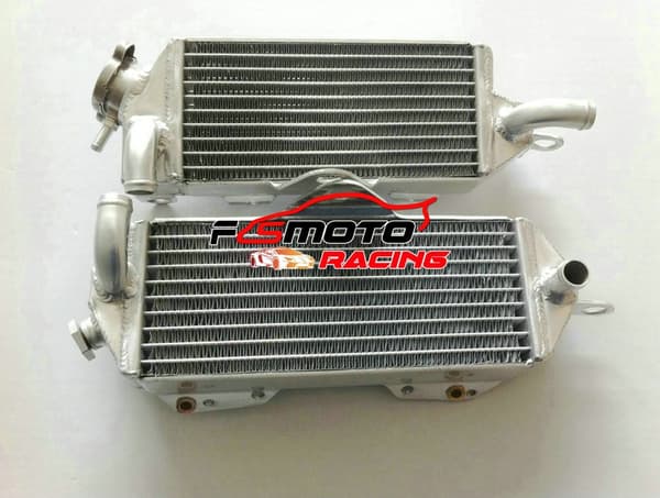 Aluminiumkylare för Kawasaki KX250, perfekt passform för modellerna 1987-1989, effektiv kylprestanda, hållbar konstruktion.