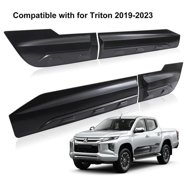 Mitsubishi Triton Sidedørstrimler, Holdbart ABS-materiale, Nem installation med 3M tape,2019-2023