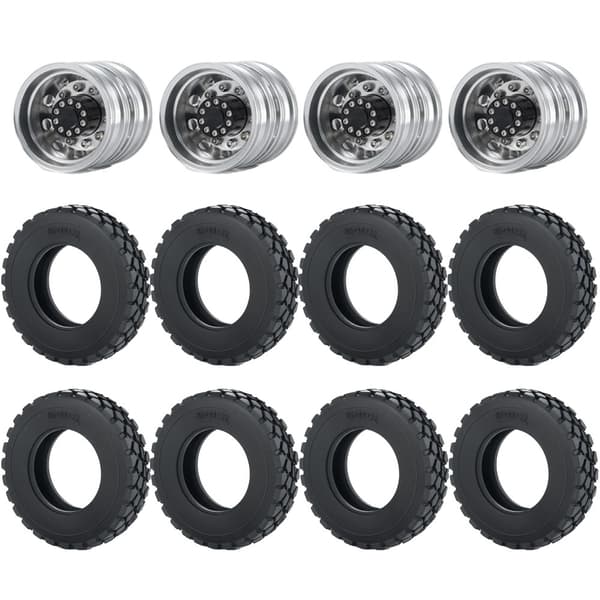 AXSPEED RC -pyörän keskiö vanteet, kestävä metalli, korkealaatuiset kumirenkaat,22mm Setti