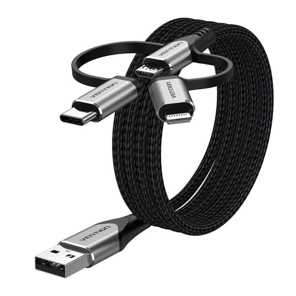 USB-kabel Vention CQJHF 1 m Grå