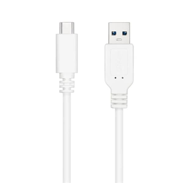 USB-C-kabel till USB NANOCABLE 10.01.4000-W Vit 50 cm (1 antal)