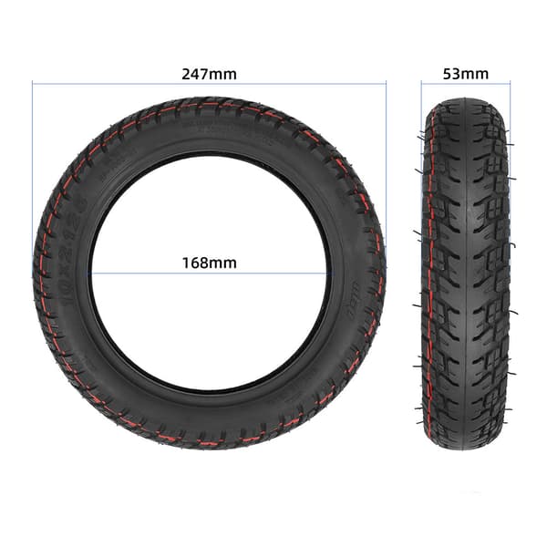 Däck i gummi till Ninebot  F20 / F25 / F30 / F40