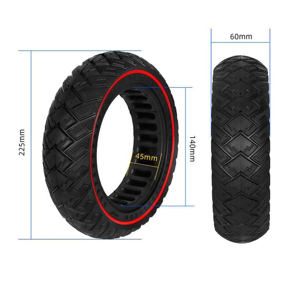 Punkteringsfrit offroad-dæk til NIU KQI3 i robust gummimateriale
