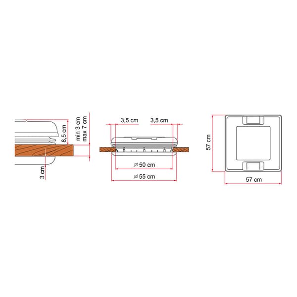 Fiamma Vent 50 Lysvindue Transparent