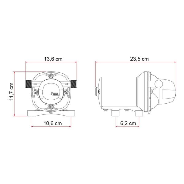Fiamma Aqua F 12v 10l Vattenpump Röd