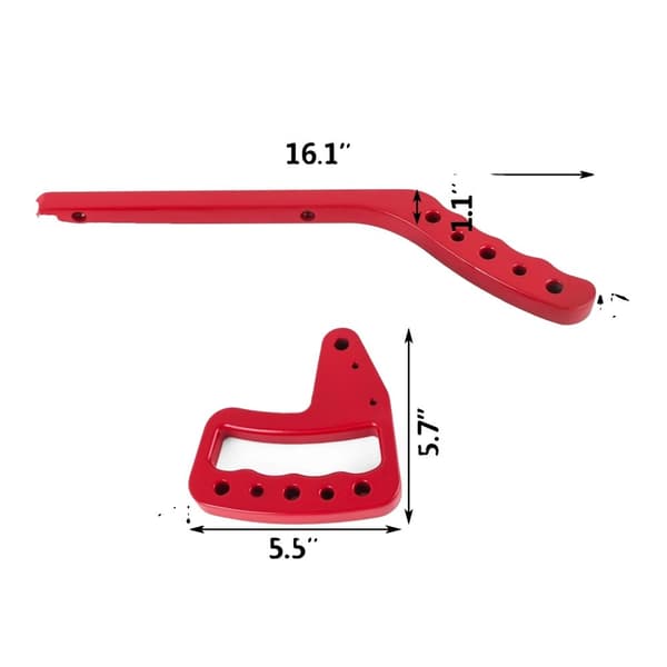 Håndtag til Jeep Wrangler JK, holdbar aluminiumlegering, komplet 4-delt sæt,rød