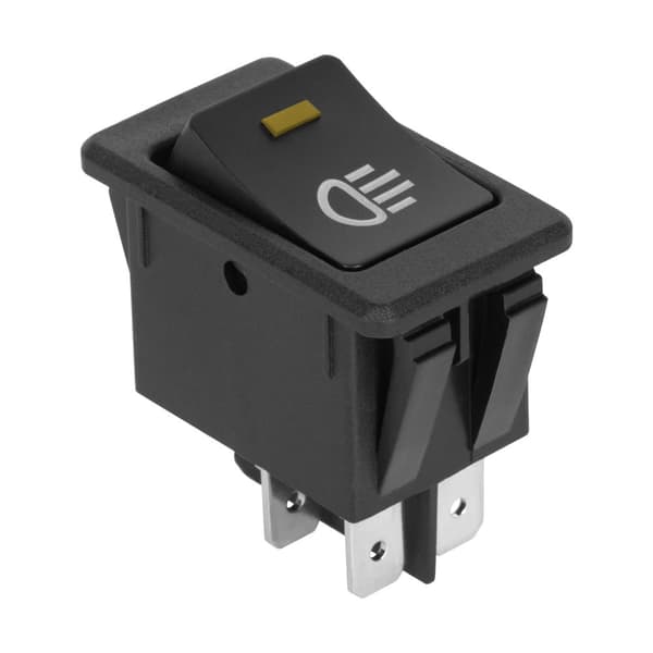 Stikkontakt 12V lysafbryder med gul diode