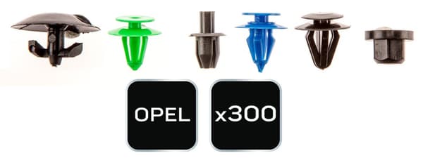 Sæt Opel bilclips, 300 stk