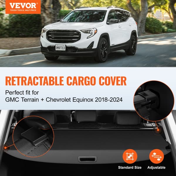 Vetoketjullinen tavaransuoja, vedenpitävä muotoilu, räätälöity sopivuus GMC Terrainille/Chevrolet Equinoxille, kevyt rakenne