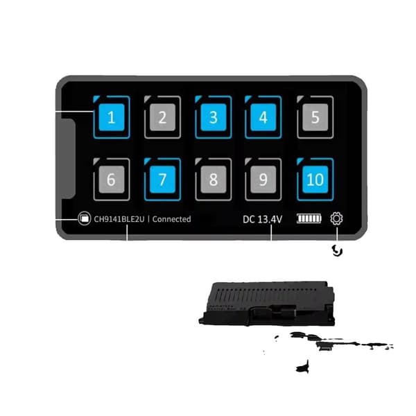 Kontrolpanel, Bluetooth APP kontrol, IP67 vandtæt,sort